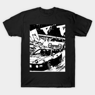 JDM Japanese Drift Racer Drifting Car Anime Manga Eurobeat Intensifies Aesthetic #5 T-Shirt